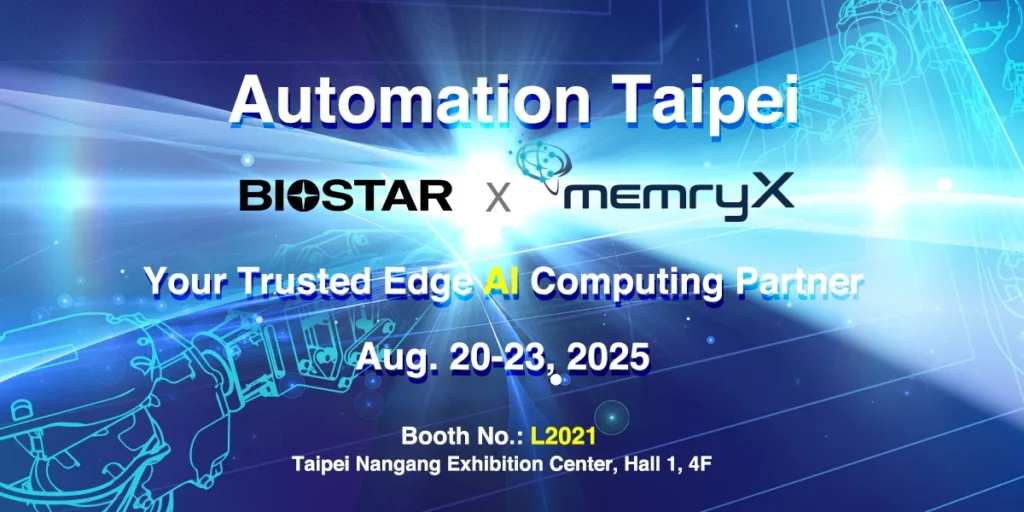 BIOSTAR x MemryX Edge AI Computing Solutions showcase Automation Taipei 2025 featured.webp