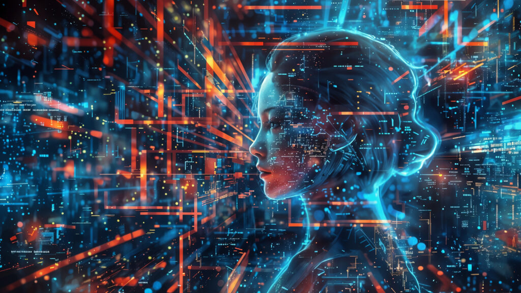 digital art ai technology background 3