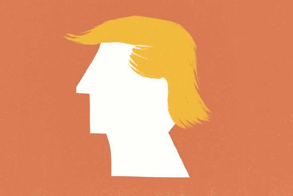anthropic head trump hair