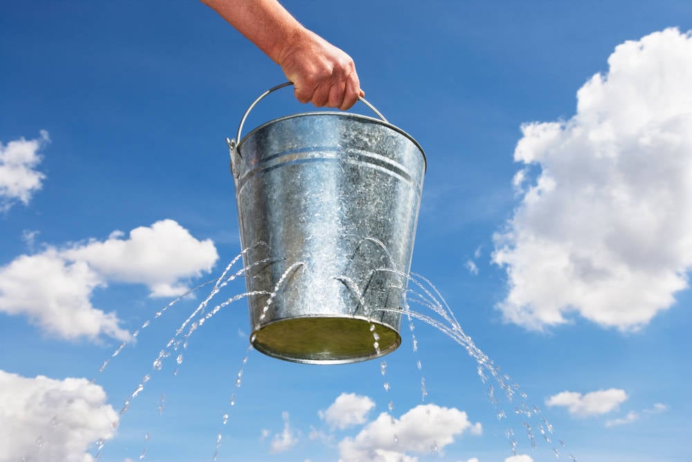 shutterstock leaking bucket