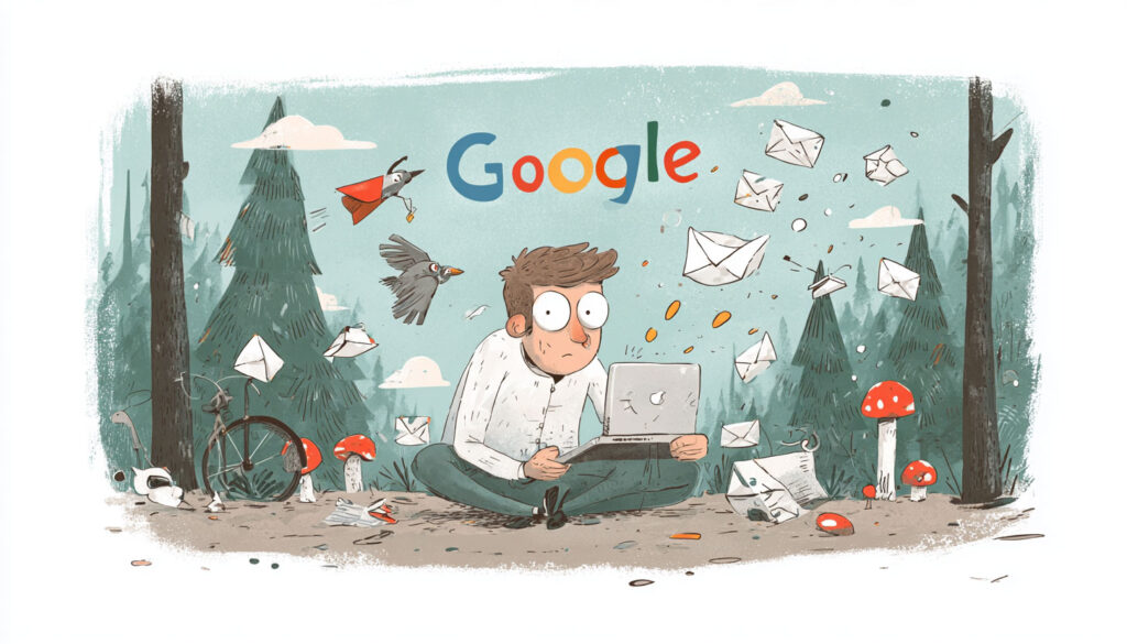 google spam man overwhelmed 1762944508