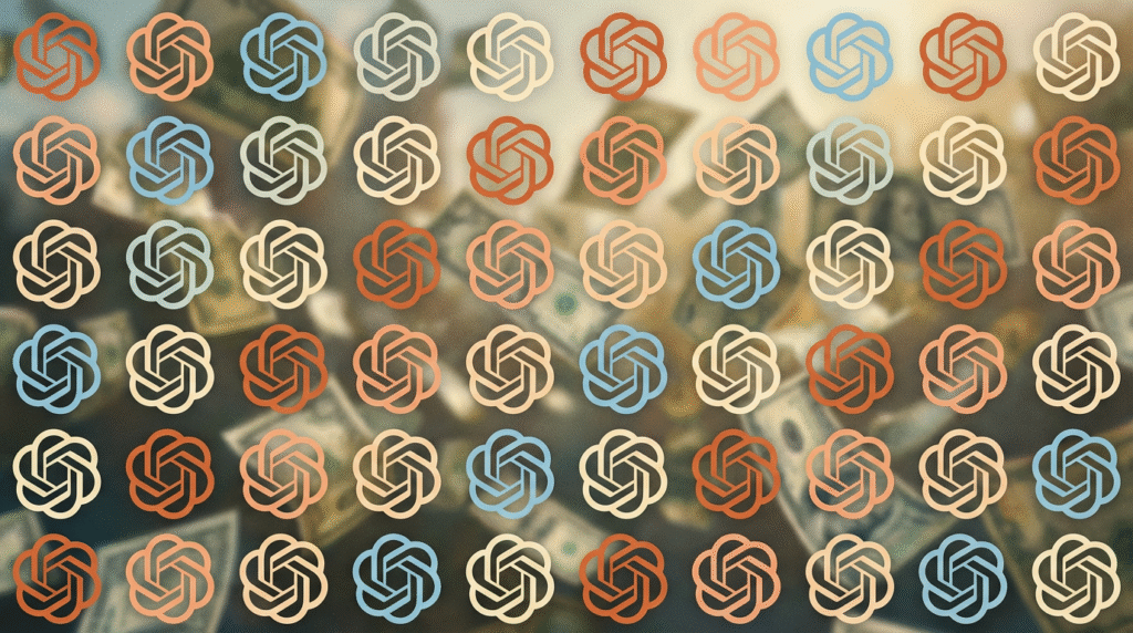 openai logos wall money