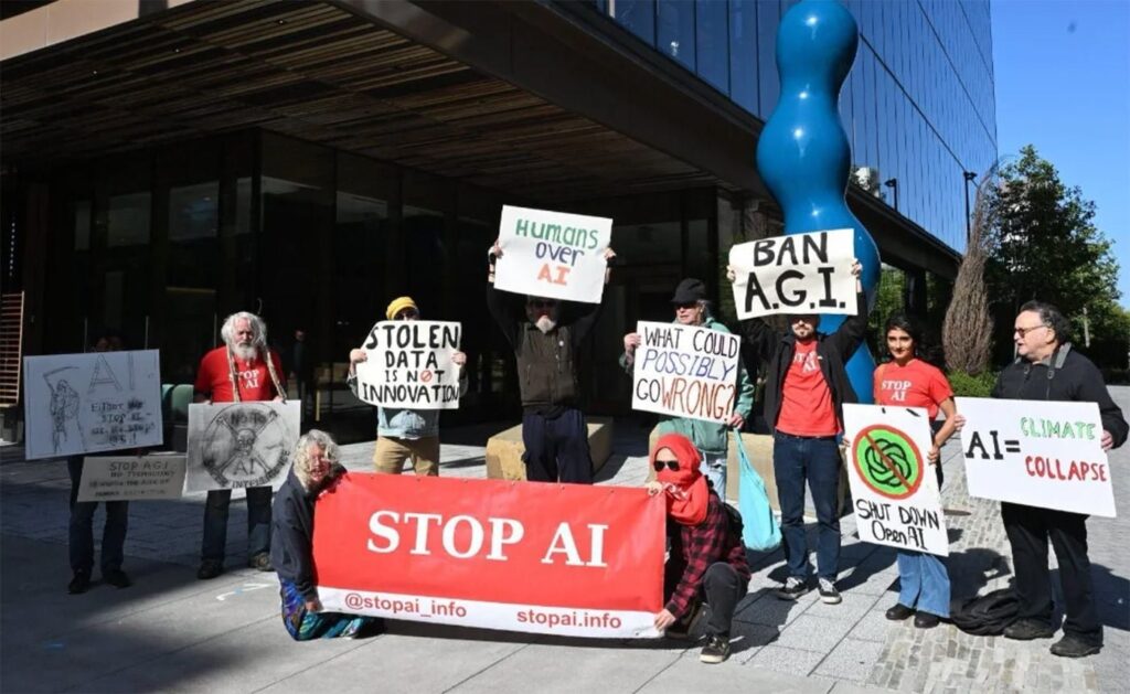 stop ai protest