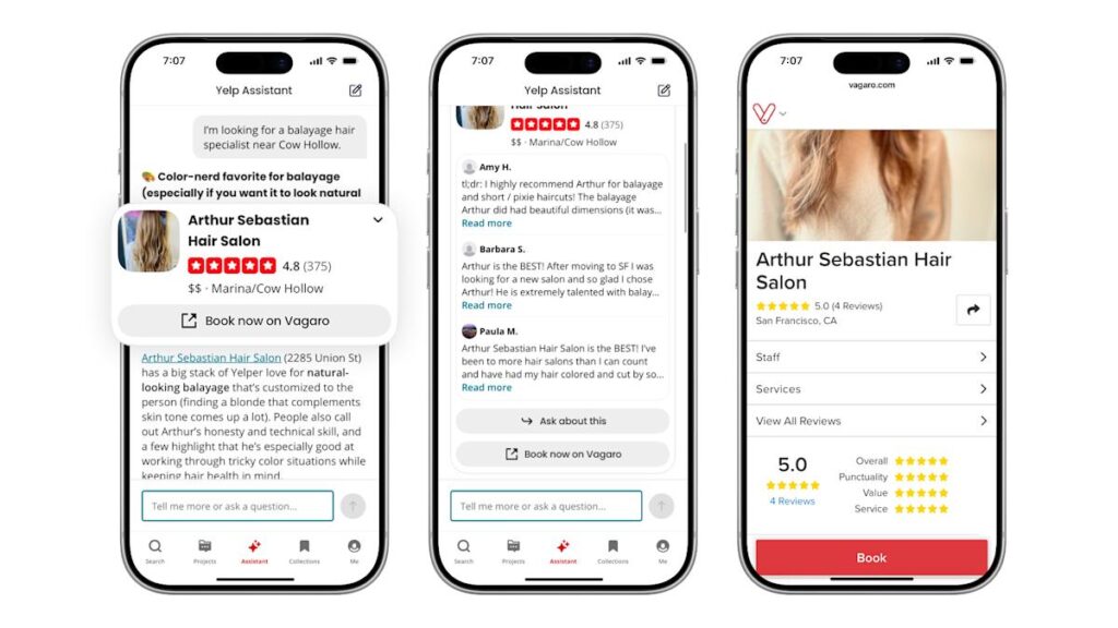 yelp assistant making beauty appointments via vagaro 6734