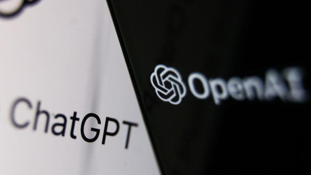 openai logo displayed phone screen 781772860